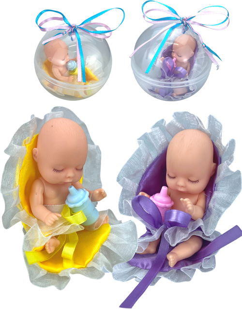 Кукла для девочки Пупс Забавный малыш набор из 2 штук с бутылочкой с конвертом в шаре