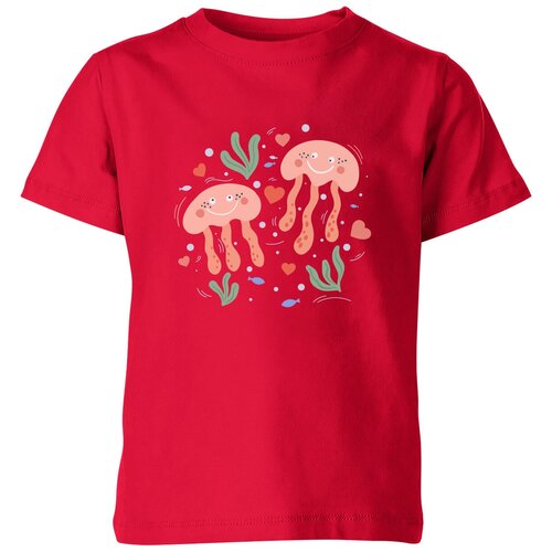 Футболка Us Basic, размер 12, красный мужская футболка влюбленные медузы l серый меланж