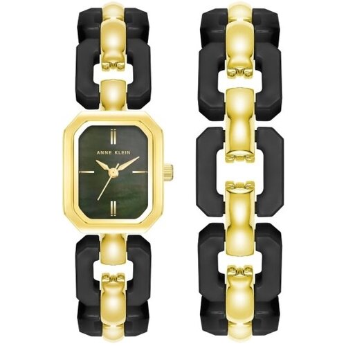 Наручные часы ANNE KLEIN Часы наручные Anne Klein 4078BKST Гарантия 2 года, золотой, черный