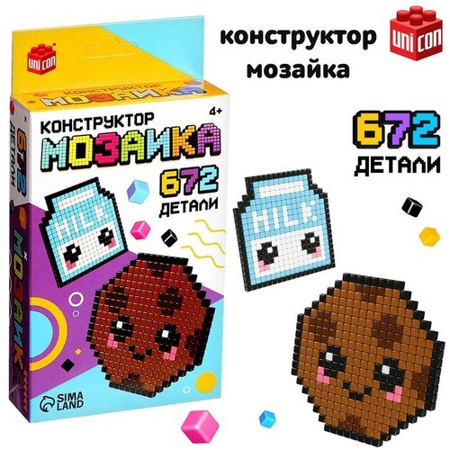 Конструктор мозаика Pixi Печенька, 672 детали