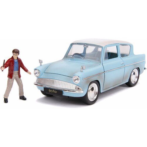 Машинка с фигуркой Hollywood Rides Harry Potter 1:24 Harry Potter & 1959 Ford Anglia 31127 модель машинки с фигуркой jada toys hollywood rides гарри поттер и форд англия 1959 года harry potter