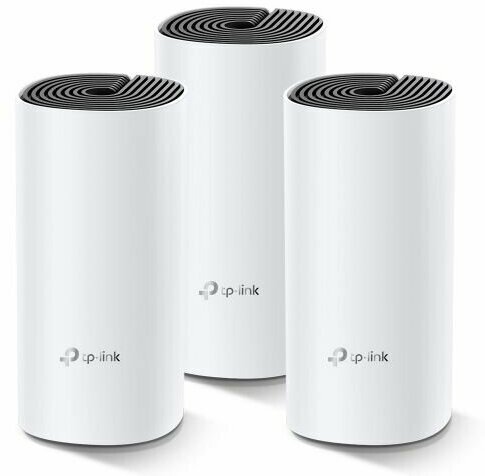 Точка доступа TP-LINK Deco M4(3-pack) AC1200, 802.11a/b/g/n/ac, 2.4/5ГГц, 300/867Мбит/с, 2xLAN, 2 встр. антенны, комплект 3шт.