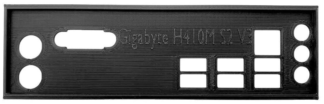 Заглушка для компьютерного корпуса к материнской плате Gigabyte H410M S2 V3 black