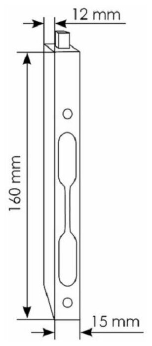 Шпингалет торцевой, ригель, задвижка Morelli L160 WH белый - фотография № 3