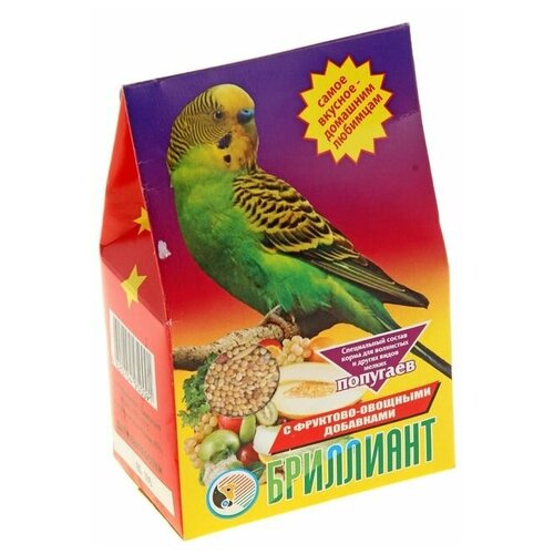 Корм "Бриллиант" для попугаев, с фруктово-овощными добавками, 400 г