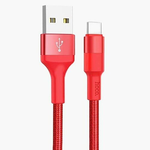 Кабель USB - Type-C Hoco X26 Xpress (100 см) (красный), 1 шт. кабель hoco x26 microusb usb 2 а 1 м чёрно красный 5359016