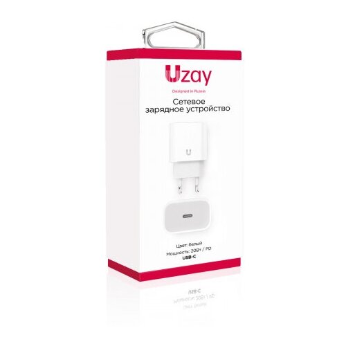 Сетевое зарядное устройство Uzay 20Вт, PD, USB-C, белый