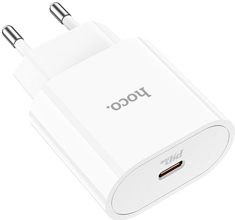 Сетевое зарядное устройство Hoco C94A Metro PD20W + кабель USB Type-C - Lightning 1м белый