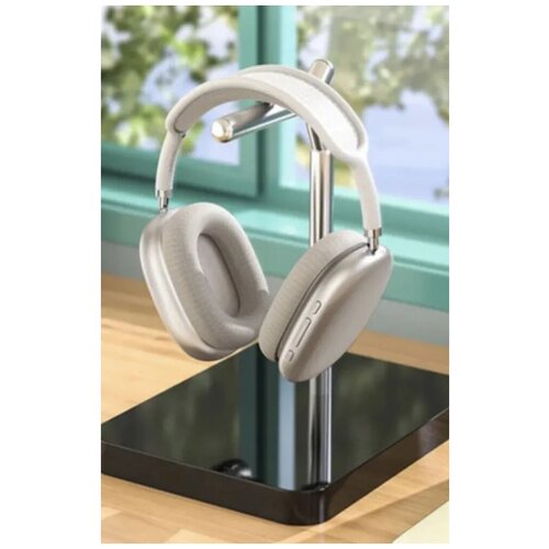 Серебристые Наушники беспроводные блютуз накладные с микрофоном 219900₽