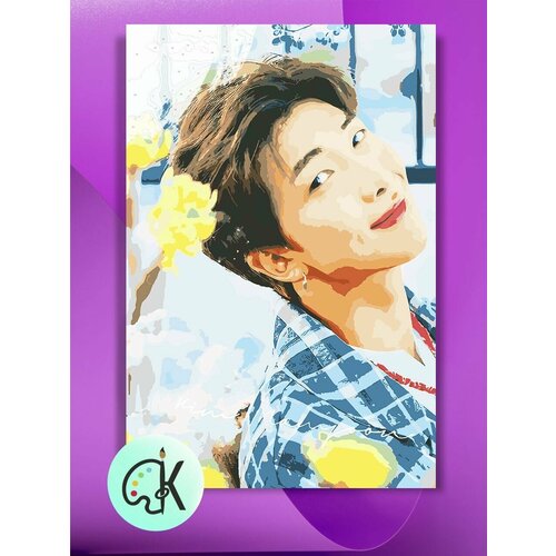 Картина по номерам на холсте BTS Kim Namjoon, 40 х 60 см картина по номерам на холсте bts kim namjoon 40 х 60 см