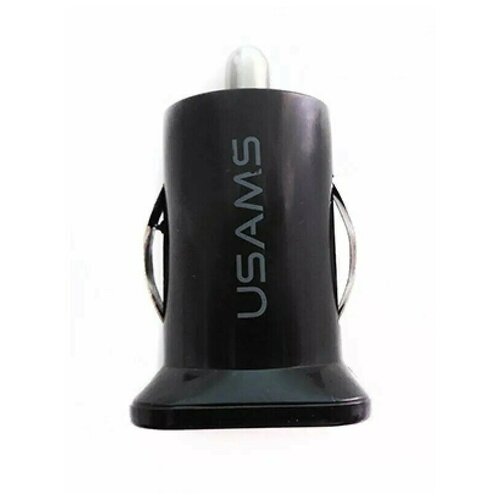 Автомобильное зарядное устройство USB USAMS, 10W, 2 порта, черный, 1 шт.