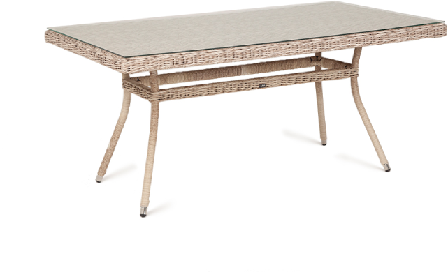 Стол Латте плетеный стол из искусственного ротанга 160х90см, цвет бежевый