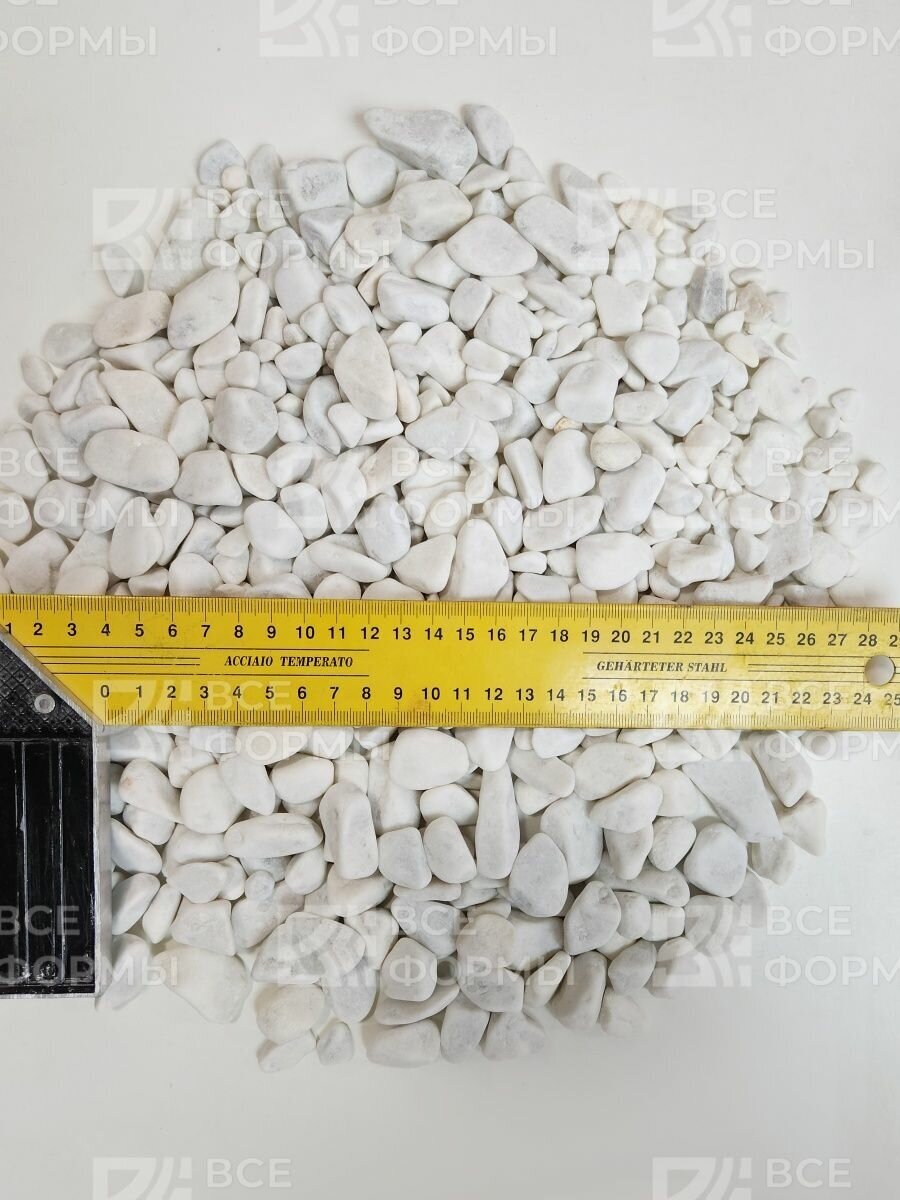 Мраморная галька галтованный камень мрамор фр. 10-20 8 кг - фотография № 3
