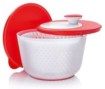 Сушилка для зелени Tupperware "Карусель", красная 3,9 л