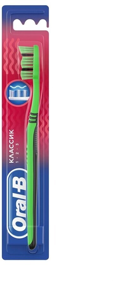 Зубная щетка Oral-B Classic 3-Effect средняя жесткость, 1шт - фото №7