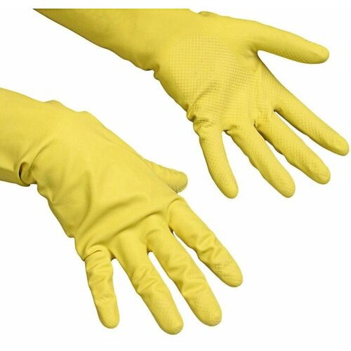 Перчатки Vileda Контракт для профессиональной уборки, размер S, цвет жёлтый