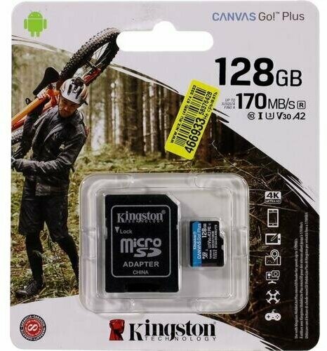 SD карта Kingston Canvas Go! Plus SDCG3/128GB