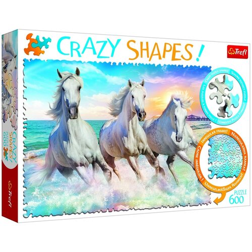 Пазл Trefl 600 деталей: Галоп среди волн пазл trefl crazy shapes лицом к лицу с тигром 600 элементов