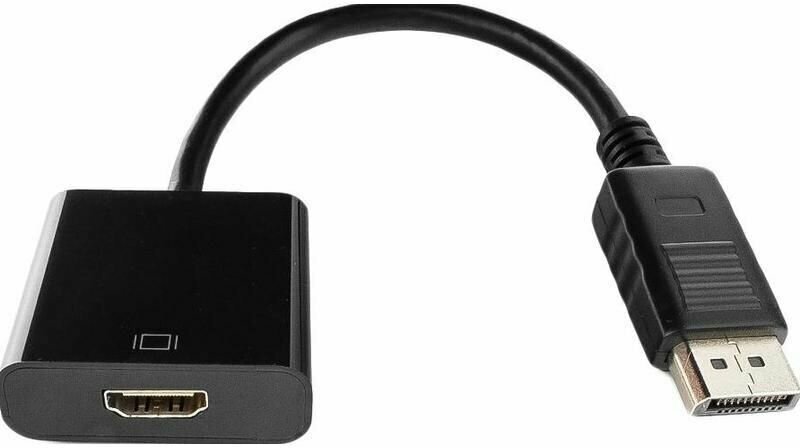Переходник/адаптер DisplayPort (m) - HDMI (f) / DP to HDMI, 0.22 м, черный