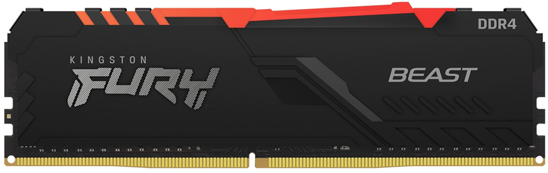 Оперативная память Kingston 16GB 3200MHz DDR4 CL16 DIMM 1Gx8 FURY Beast RGB