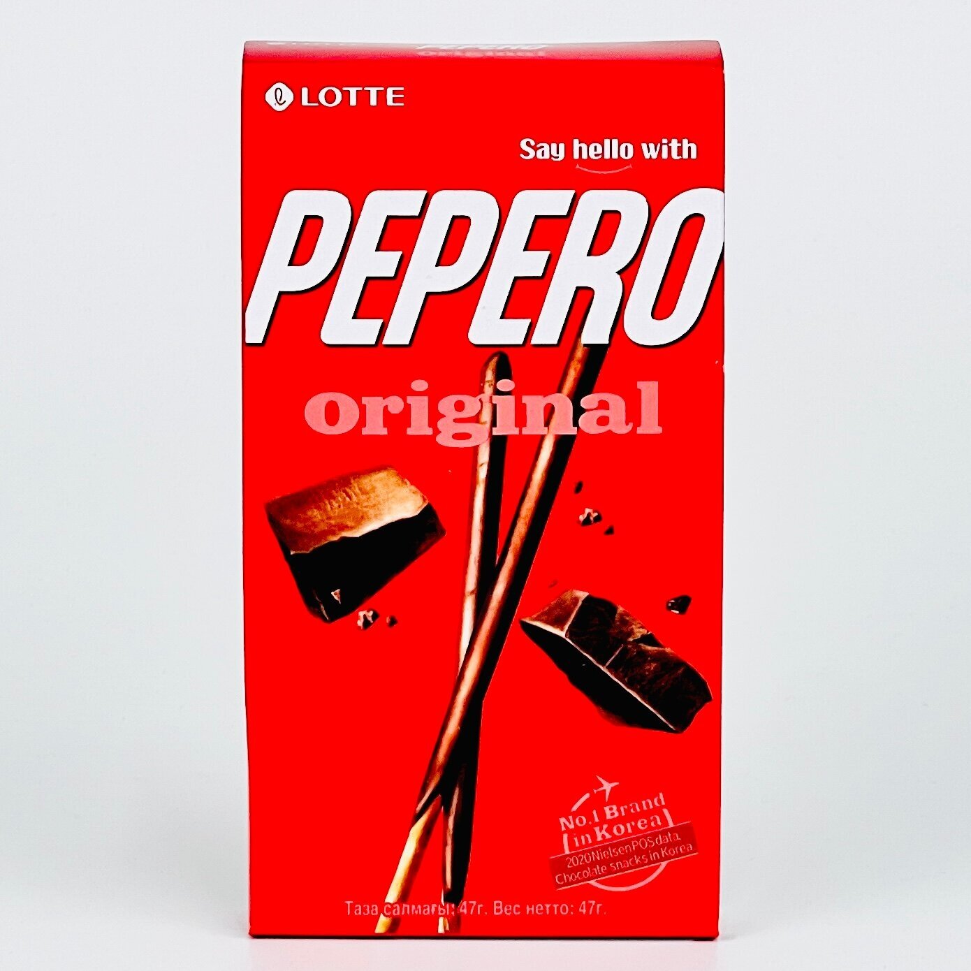 Соломка Lotte Pepero Original с шоколадом, 47 г - фото №14