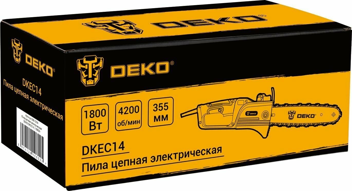 Пила цепная электрическая DEKO DKEC14 1800Вт 065-1214