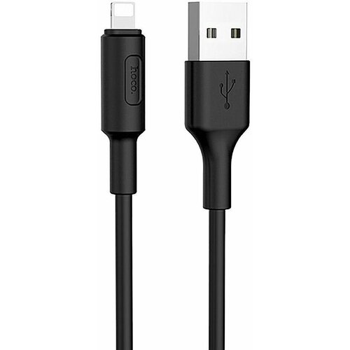 Кабель USB - Apple lightning, Hoco X25 Soarer, 100 см, черный, 1 шт. кабель usb hoco x25 soarer для lightning 2а длина 1 м белый