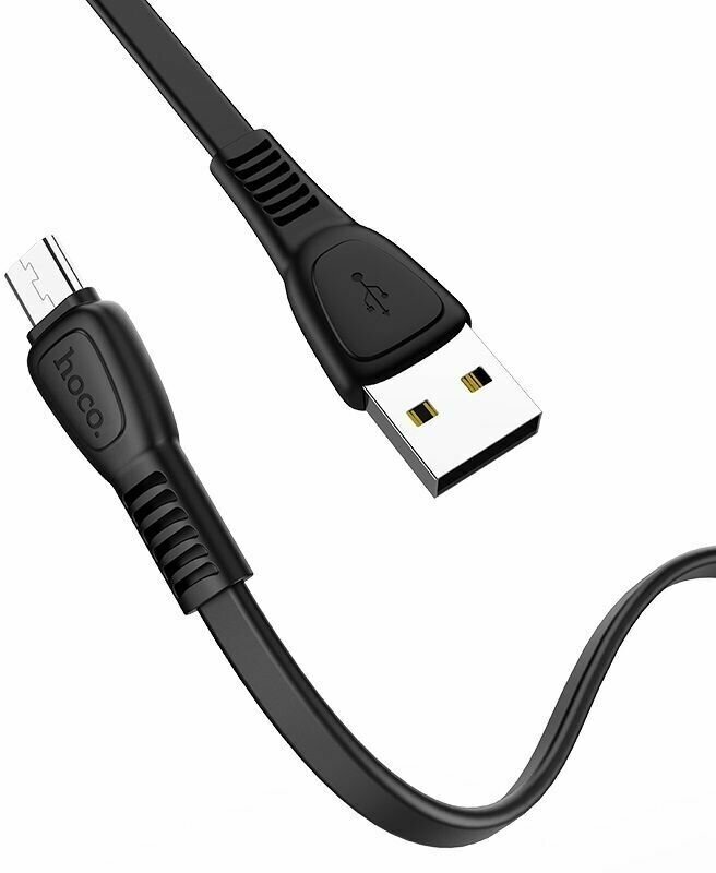 Кабель USB 2.4A (microUSB) 1м HOCO X40 Черный