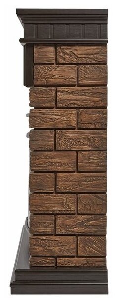 Портал Firelight Bricks Wood 25 камень темный, шпон венге - фото №2