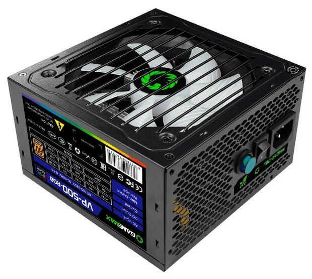 Блок питания GameMax VP-500-M-RGB 500W черный BOX - фото №14