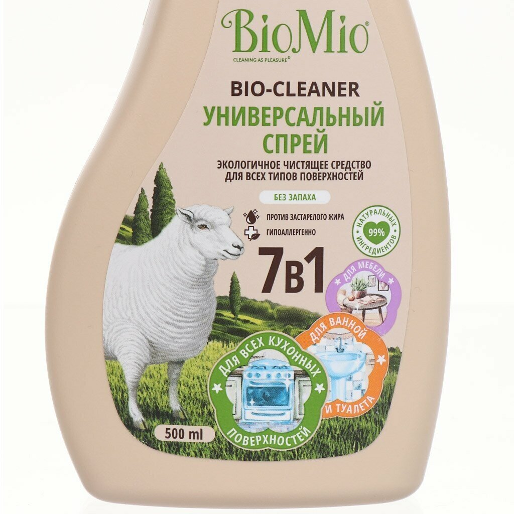 BIOMIO Чистящее средство Bio-Cleaner Универсальный спрей 500 мл - фотография № 17