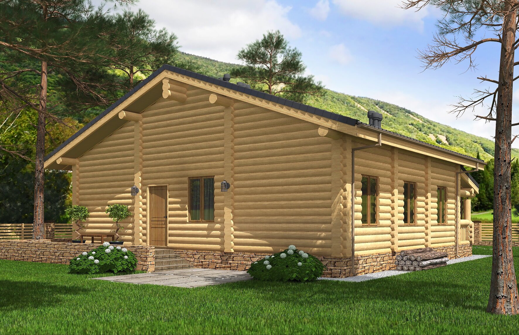 Проект - Проект деревянного дома с террасами и гаражом Rg5131 - фотография № 4