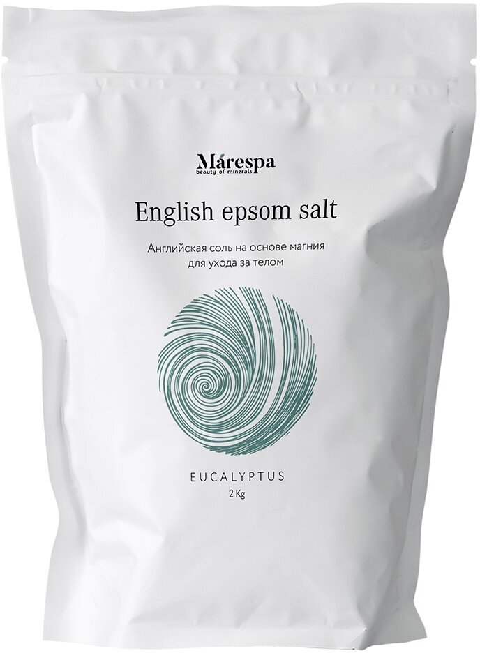 Соль для ванны "English epsom salt" с натуральным эфирным маслом эвкалипта и пихты Marespa 2000 г