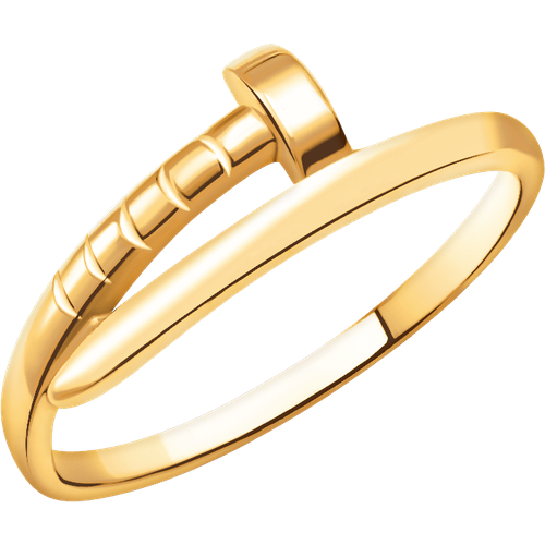 гвоздь в пальце Кольцо, красное золото, 585 проба, размер 18.5