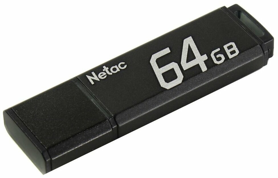 Флешка USB 64Gb (USB 2.0) Netac U351 black