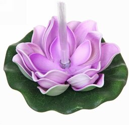 Растение водоплавающее «Кувшинка» d-10см фиолетовая, с подсветкой