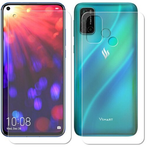 Гидрогелевая пленка LuxCase для Vsmart Joy 4 0.14mm Front and Back Transparent 86538 защитное стекло luxcase для vsmart joy 4 plus 0 33mm transparent 82434