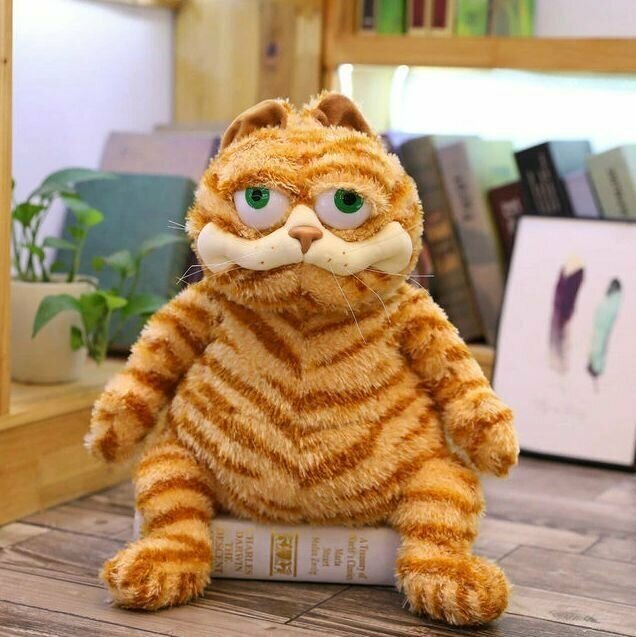 Мягкая плюшевая игрушка кот Гарфилд 45 см короткошерстный