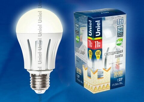 Лампа светодиодная для растений 9W LED-A60-9W/SP/E27/CL ALM01WH форма А прозрачная пластик UNIEL