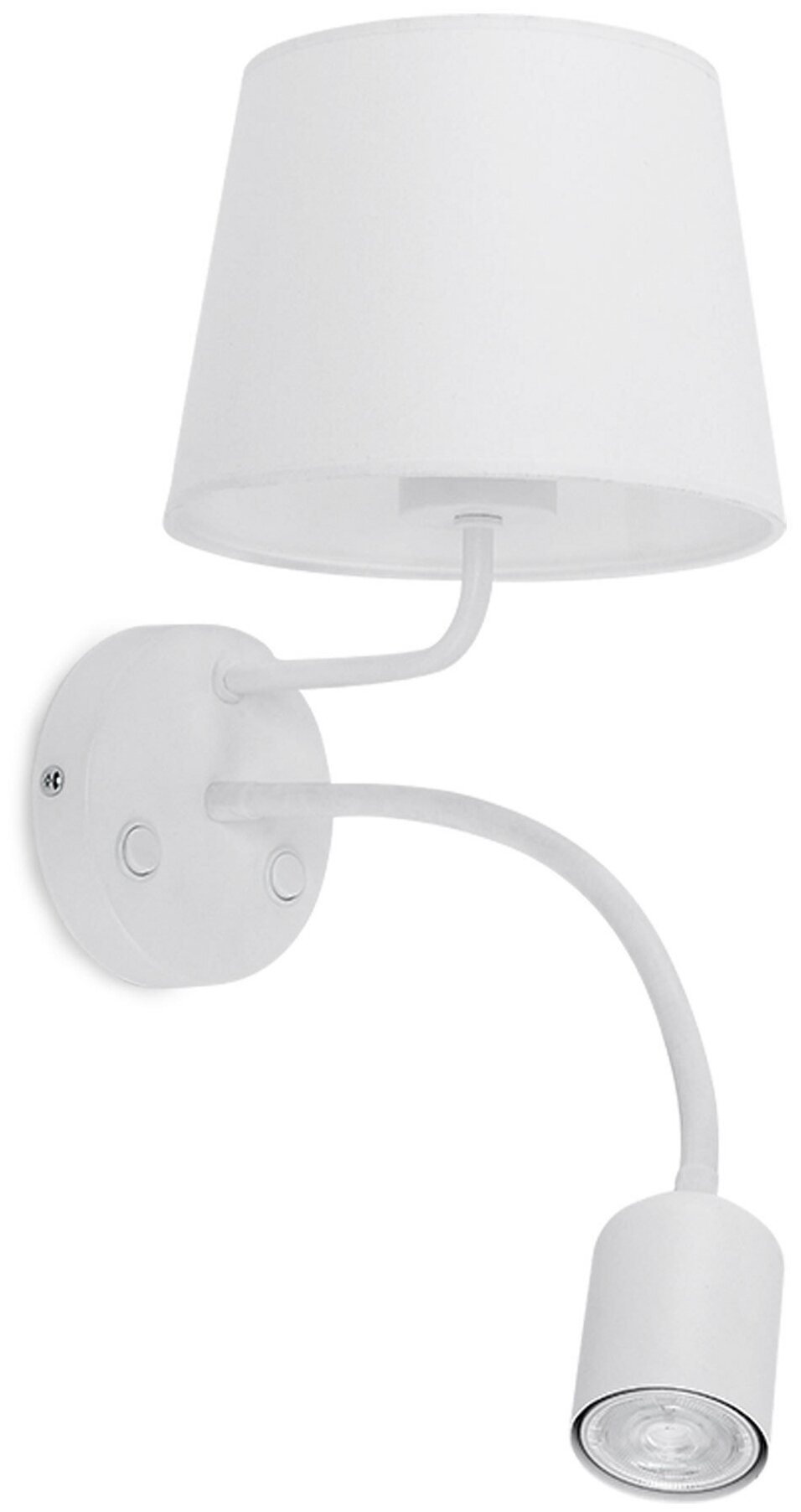 Бра / Настенный светильник с выключателем TK Lighting 2535 Maja White, цвет белый