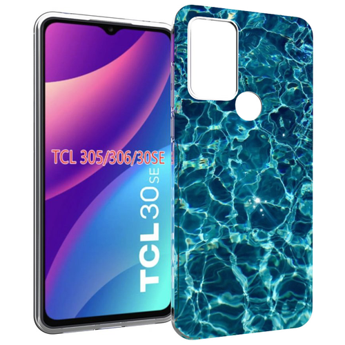 Чехол MyPads красивая голубая вода для TCL 30SE / TCL 305 / TCL 306 / TCL 30E задняя-панель-накладка-бампер