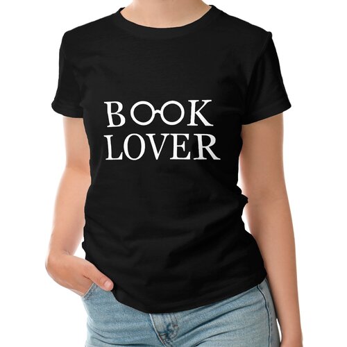 Женская футболка «Book lover» (XL, темно-синий)