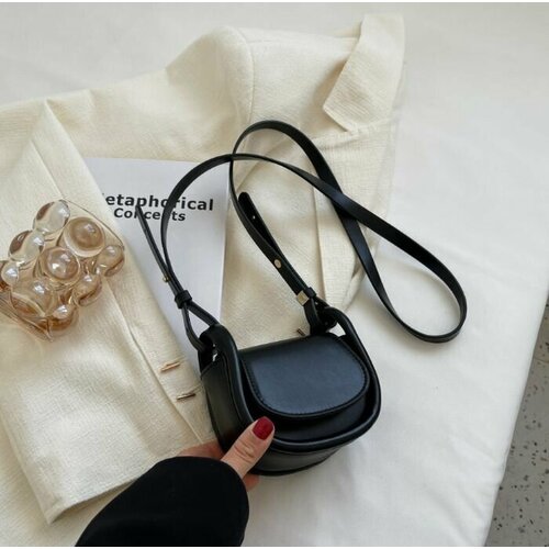 фото Сумка кросс-боди , фактура гладкая, черный bottoncini