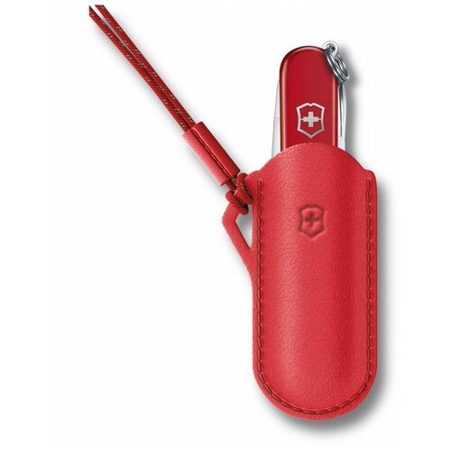 Чехол VICTORINOX Style Icon для ножей Classic Colors 58 мм, кожаный, красный чехол victorinox summer rain для ножей classic colors 58 мм кожаный голубой