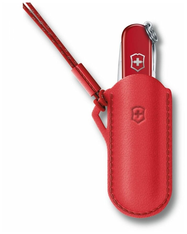 Victorinox Чехол Style Icon для ножей Classic Colors 58 мм кожаный красный 4.0670