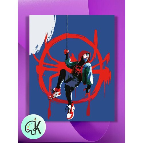 Картина по номерам на холсте Spider-Man - Майлз, 40 х 60 см