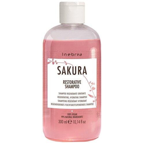 Регенерирующий увлажняющий шампунь Restorative Shampoo Inebrya Sakura, 300 мл