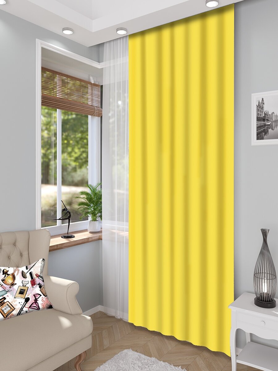 Фотоштора Homepick с принтом Yellow/16695/габардин 265х145 см - фотография № 2