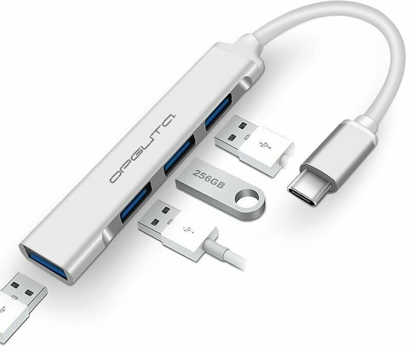 Концентратор USB 2.0 (4*USB) Орбита OT-PCR18 Серебро