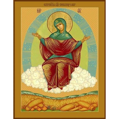 Икона Спорительница Хлебов на дереве